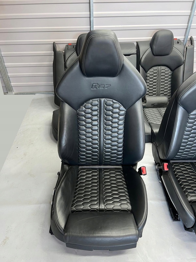 фото №9, Сиденья с подогревом заднее сиденье комплект audi rs7 c7 4g czarna кожа! idealne