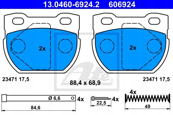 фото №2, Гальмівні колодки гальмівні 606924