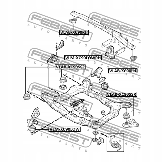 фото №4, Подушки безопасности втулка рамы распорки volvo xc70 xc90 kpl