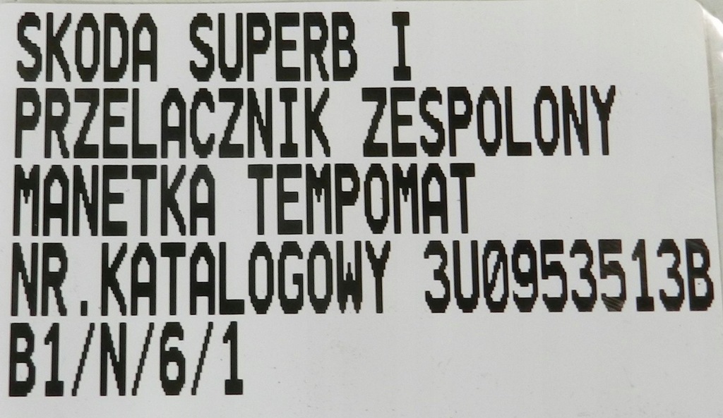 фото №8, Skoda superb i 01-08 переключатель комбинированный рычаг круиз-контроль 3u0953513b