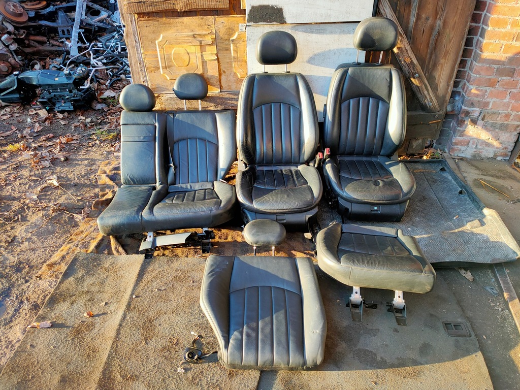 фото №1, Сидіння салон mercedes w211 шкіра чорні комплект