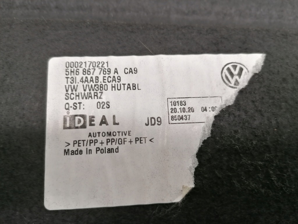 фото №6, Vw golf viii 8 полка задняя багажника оригинал 2019-