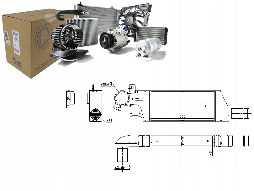 Nissens 96656 інтеркулер opel corsa c 00- 1.3 dti Оригінал