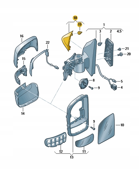 фото №2, Захист заглушка дзеркало vw crafter права