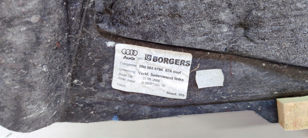 фото №6, Обшивка оббивка багажника лівий задня audi q5 8r 8r0863879a