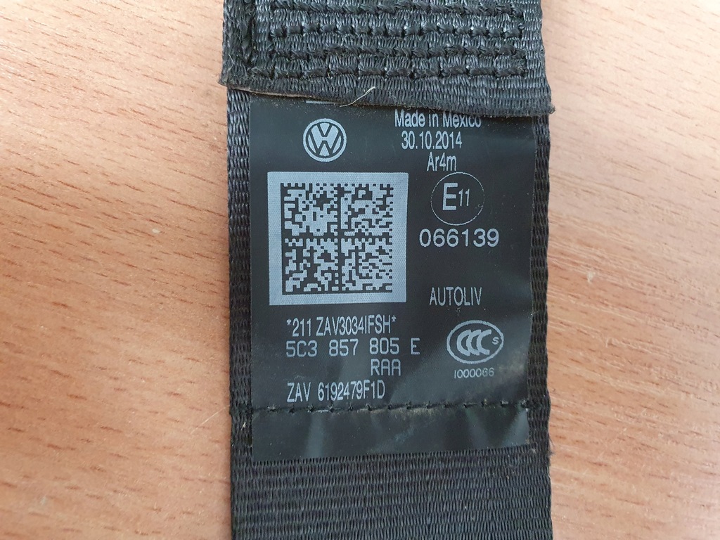 фото №7, Pas безопасности задняя vw new beetle cabrio