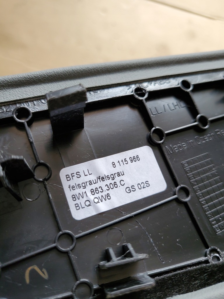 фото №16, Защита обшивка стойка туннель правая левая audi a4 b9 8w a5 f5 оригинальный номер eu felsgrau