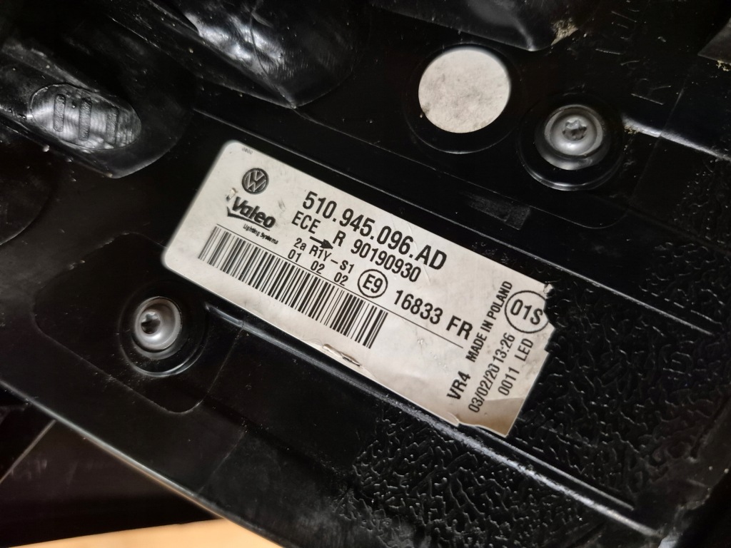фото №9, Лампа задняя правая оригинал 510945096ad vw golf sportsvan lift 2020