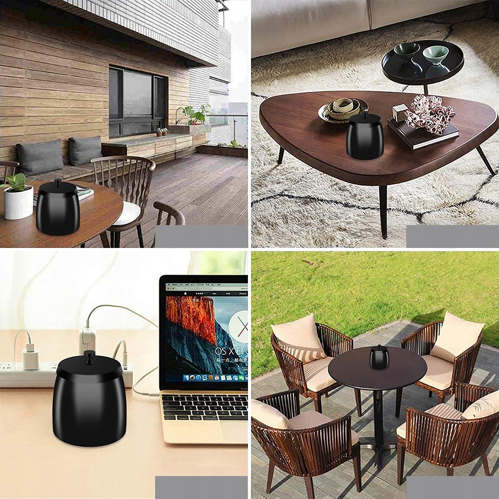 Пепельница металлическая с крышка на taras balkon черная в Украине