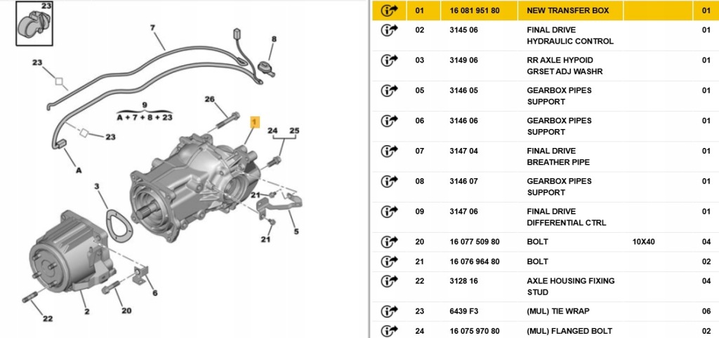 фото №5, Мост задний дифференциал трансфер t02gs2842 49 gs 2.352 citroen c4 aircross 1.6 hdi