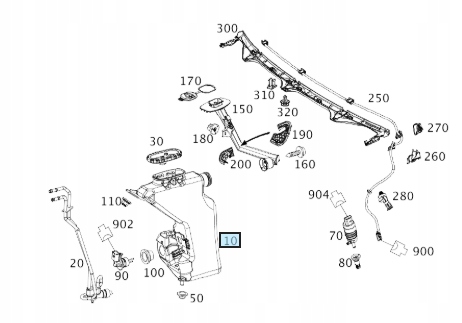 фото №1, Бак рідина do омивача mercedes w205