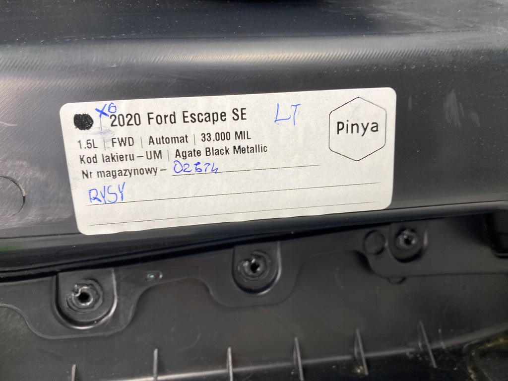 фото №11, Лівий задній обшивка двері ford escape 2020+ usa kuga mk3