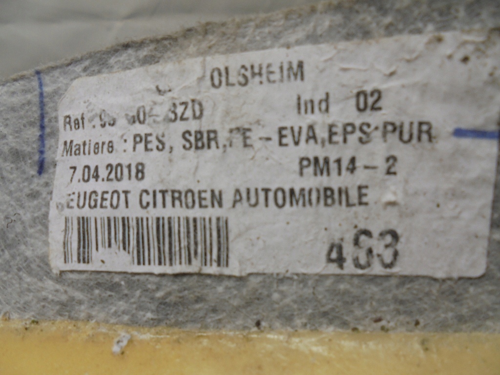 фото №6, Коврик обшивка багажника колеса peugeot 3008 2 ii 19r.