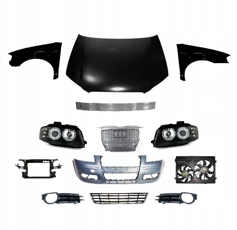 фото №1, Audi a3 8p 03-08 перед лампа капот крила pas