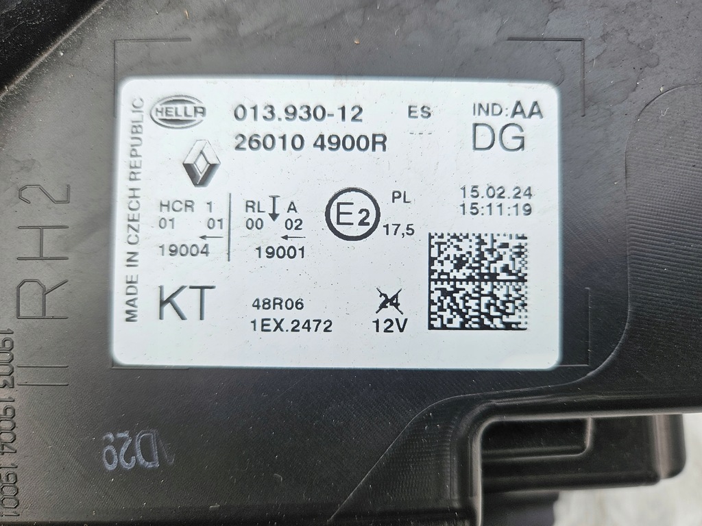 фото №8, Renault captur ii 19- лампа правая full led 260104900r