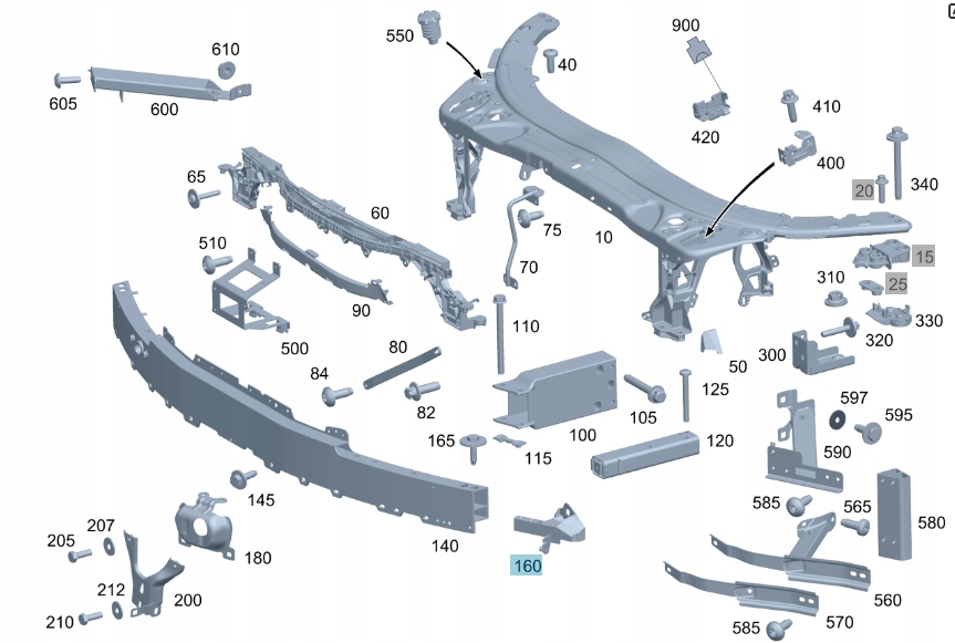 фото №2, Кронштейн фара левый mercedes w205