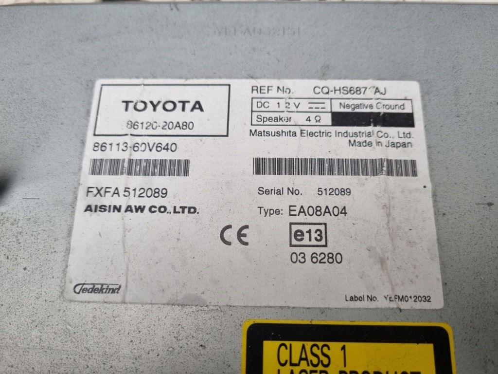 Радио автомобильные toyota avensis 3 t270 2010 86120-20a80 Киев