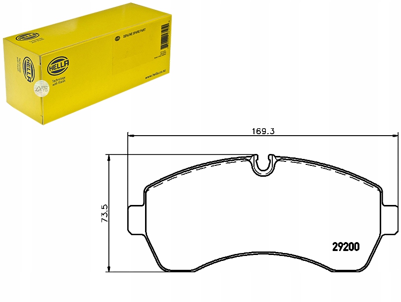 Купити Комплект гальмівних колодок гальмівних hella 44206820 4420822