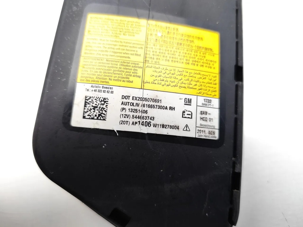 фото №7, Chevrolet orlando подушка воздушная подушка безопасности сиденье prawidłowy 2013 mpv