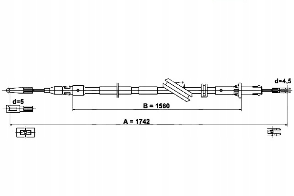 фото №2, Трос тормоза ручного mercedes cls c219 e t-mod