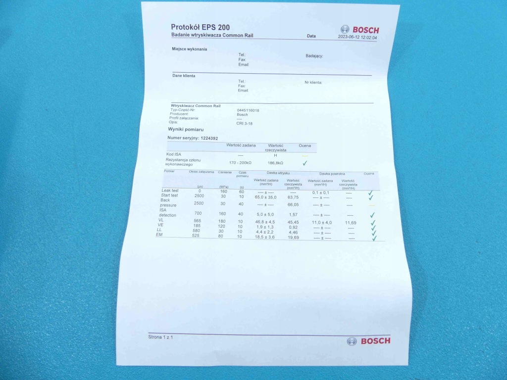 фото №3, Test форсунка kia sportage iii 0445116018 2.0