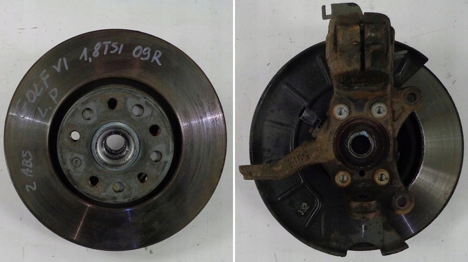 фото №1, Vw golf vi 09 r 1.8 tsi поворотный кулак левая перед с abs