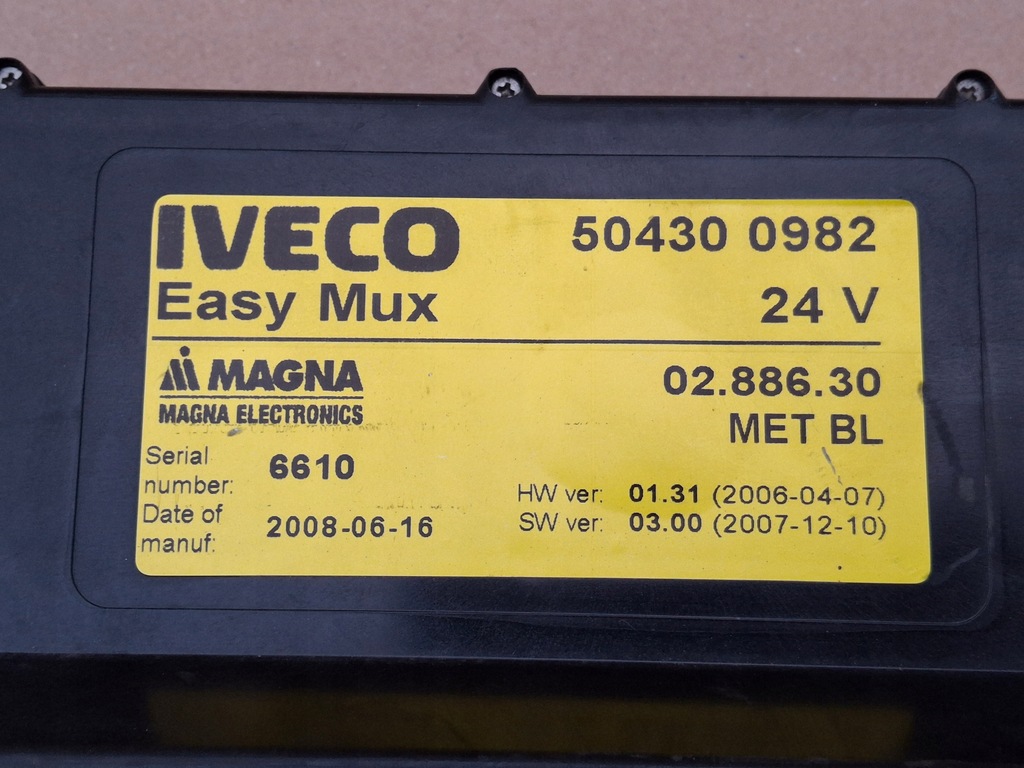 фото №15, Iveco модуль блок керування світла easy mux 02.886.30 504300982