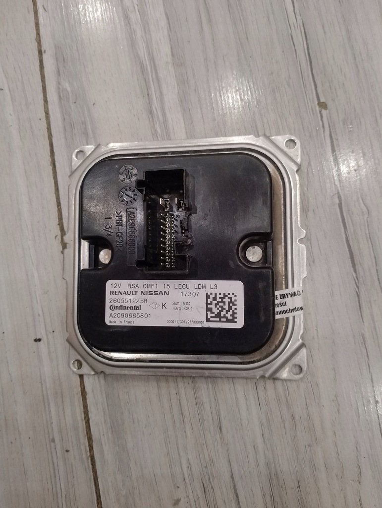 фото №1, Преобразователь модуль led renault clio iv 260551225r a2c90665801