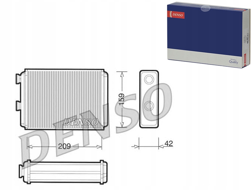 Купити Denso обігрівач 209x159x42 fiat doblo idea pun