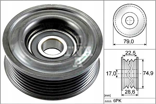 фото №12, Schaeffler ina 532 0721 10 ролик напрямна / напрямна, ремінь клиновий зубчастий