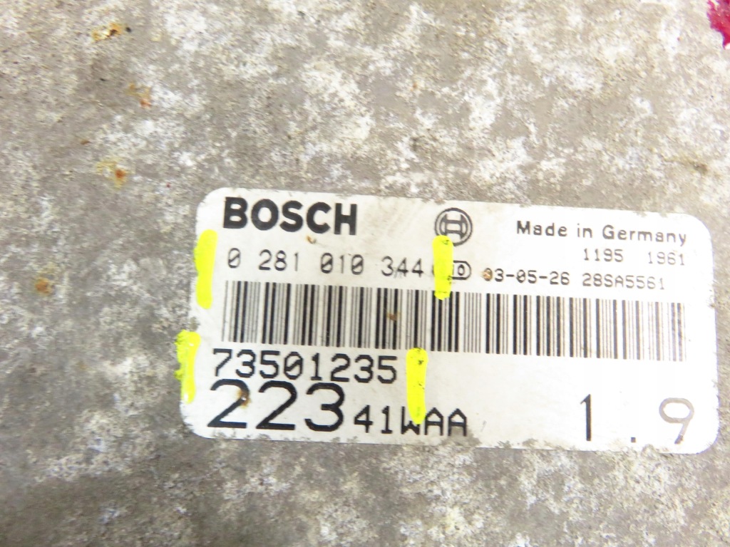 фото №9, Блок управления fiat doblo i 1.9 jtd 73501235 0281010344