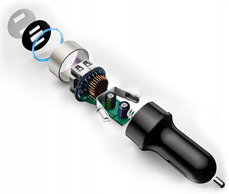 фото №12, Скло зарядний пристрій автомобільна usb 3.1 quick charge з woltomierzem