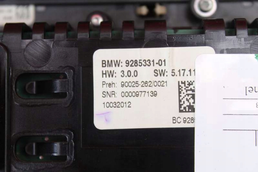 фото №8, Панель управление обдув кондиционер 9285331 bmw f10 f11 09-13