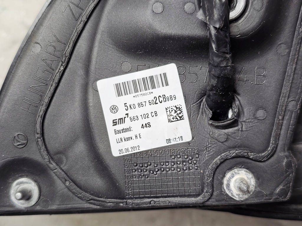 фото №6, Дзеркало зовнішнє праве vw golf vi 5k0857502cb