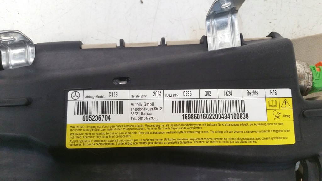 фото №4, Подушка сиденье правая 1698601602 mercedes w169