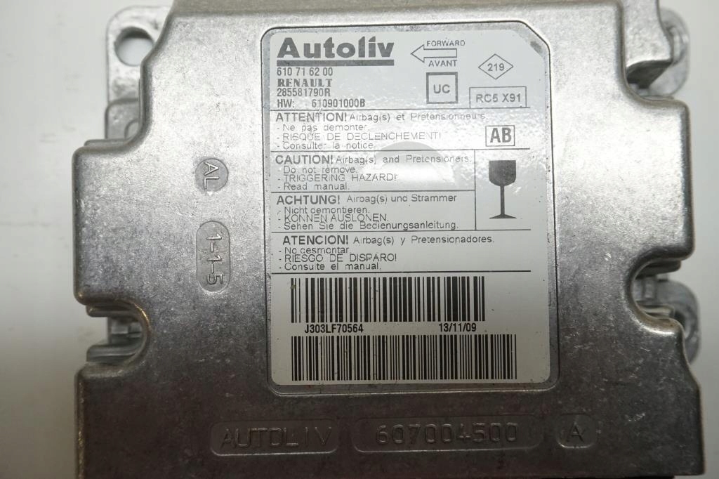 фото №3, Модуль air bag renault laguna iii coupe