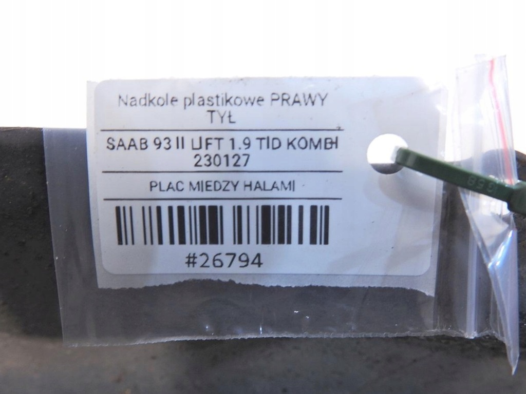 фото №7, Подкрылок левый задняя saab 9-3 ii kombi 12786022