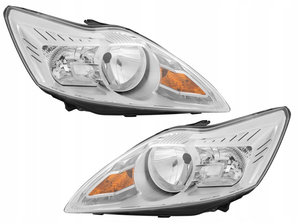 фото №1, Фары лампы комплект l+r kpl хром ford focus ii mk 2 lift fl 2008-2012