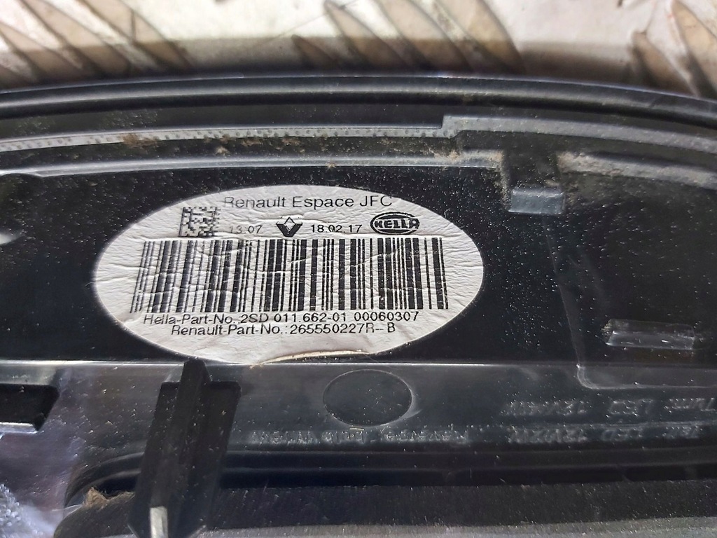 фото №3, Лампа задняя левая led renault espace v 2014r-