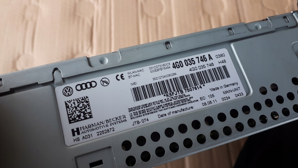 фото №7, A6 c7 4g блок станция mmi 3g 4g0035746a a7 s6