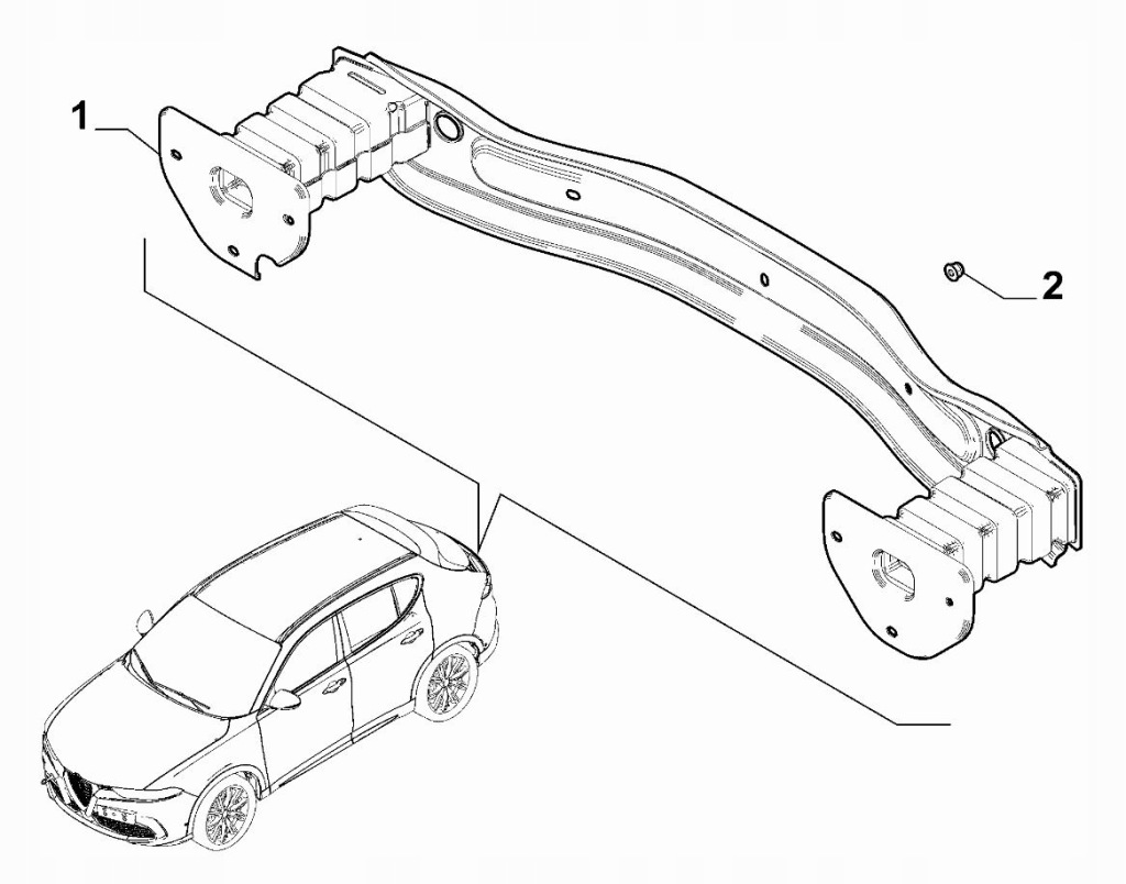 фото №1, Alfa romeo tonale балка бампера задня