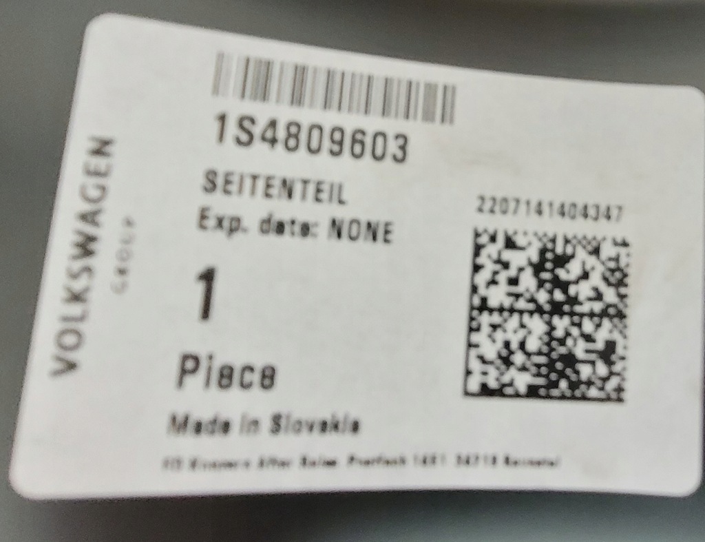 фото №12, Обшивка ліва поріг блок двигуна vw up skoda citigo mii