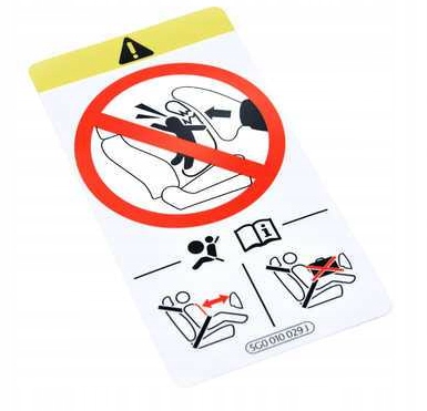 фото №1, Aso vw оригинальная наклейка air bag