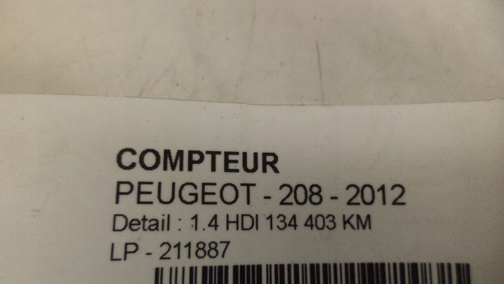 фото №8, Лічильник прилади peugeot 208 1.4hdi 134 tys europa