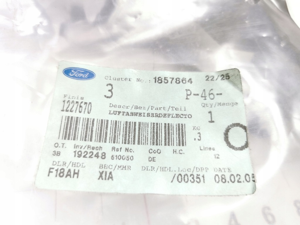 фото №10, Дефлектор ford mondeo iii оригінальний номер 1227670