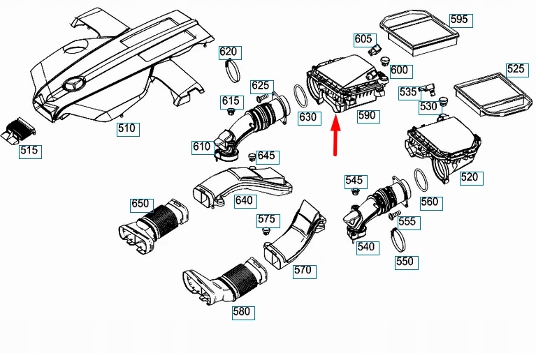 фото №10, Mercedes-benz gle w166 коробка фильтра воздуха правая a2760904001