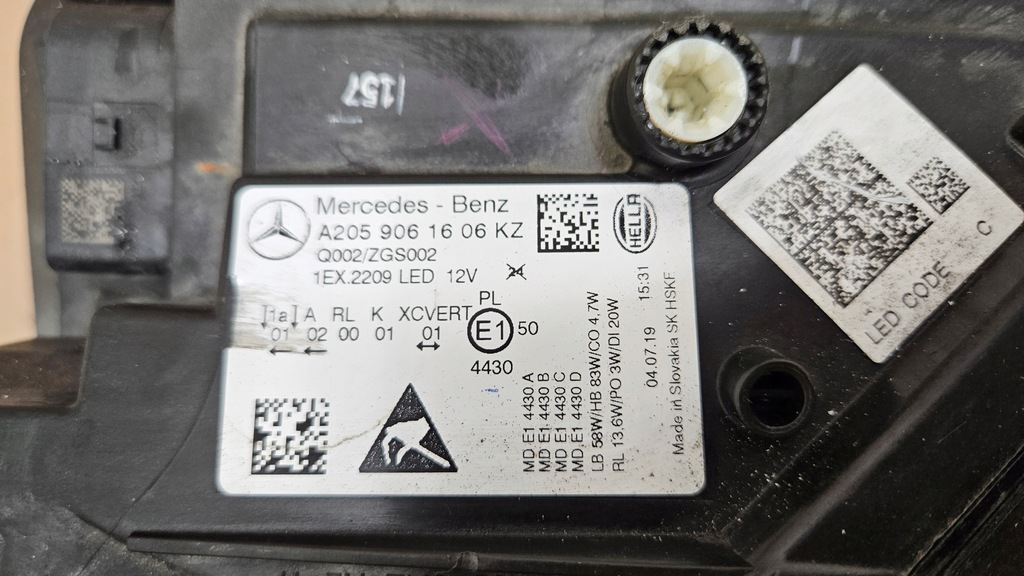 фото №15, Лампа права перед mercedes c-klasa a205 lift multi a2059061606 w205