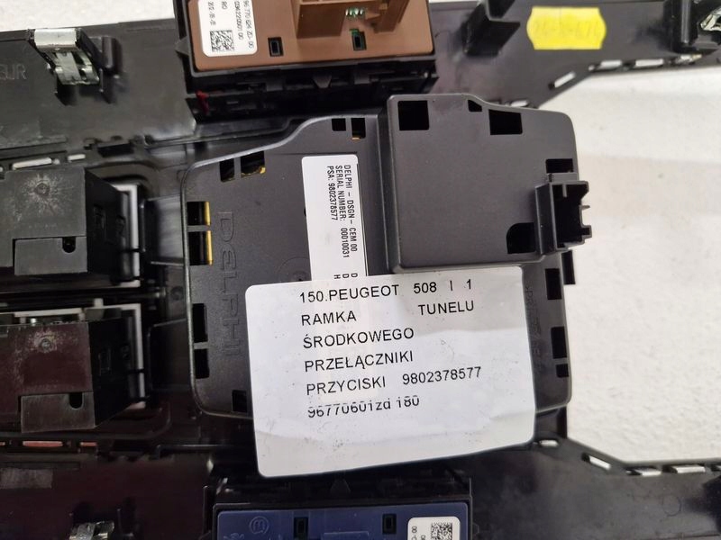 фото №7, Peugeot 508 i 1 рамка туннель среднего переключатели кнопки 9802378577