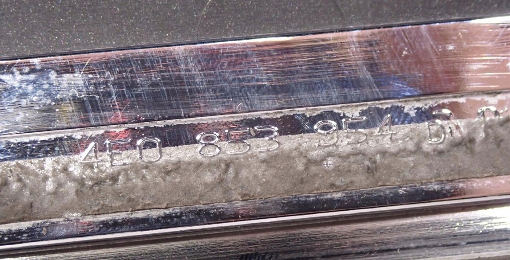 фото №14, 4e0853954d молдинг хром правий перед lz7s a8 s8 d3