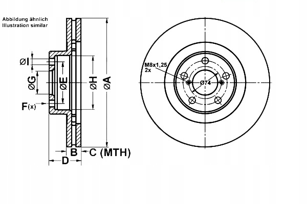 фото №1, Ate тормозные диски тормозные 2szt subaru brz 2.0